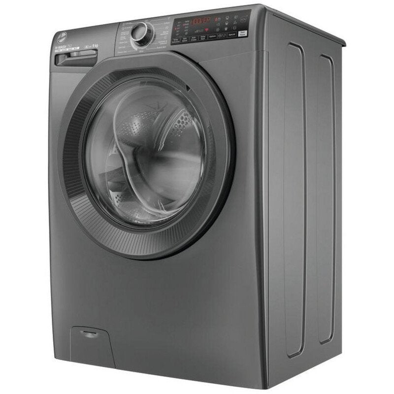 Hoover H3WPS496TMRR6 1400 Spin Wi-Fi 9Kg Washing Machine, Graphite