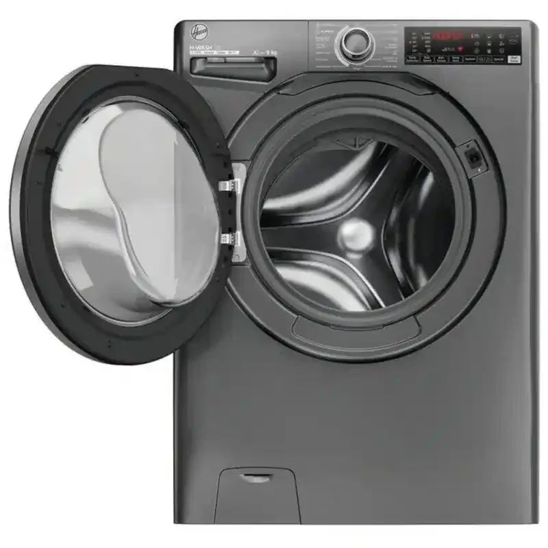 Hoover H3WPS496TMRR6 1400 Spin Wi-Fi 9Kg Washing Machine, Graphite