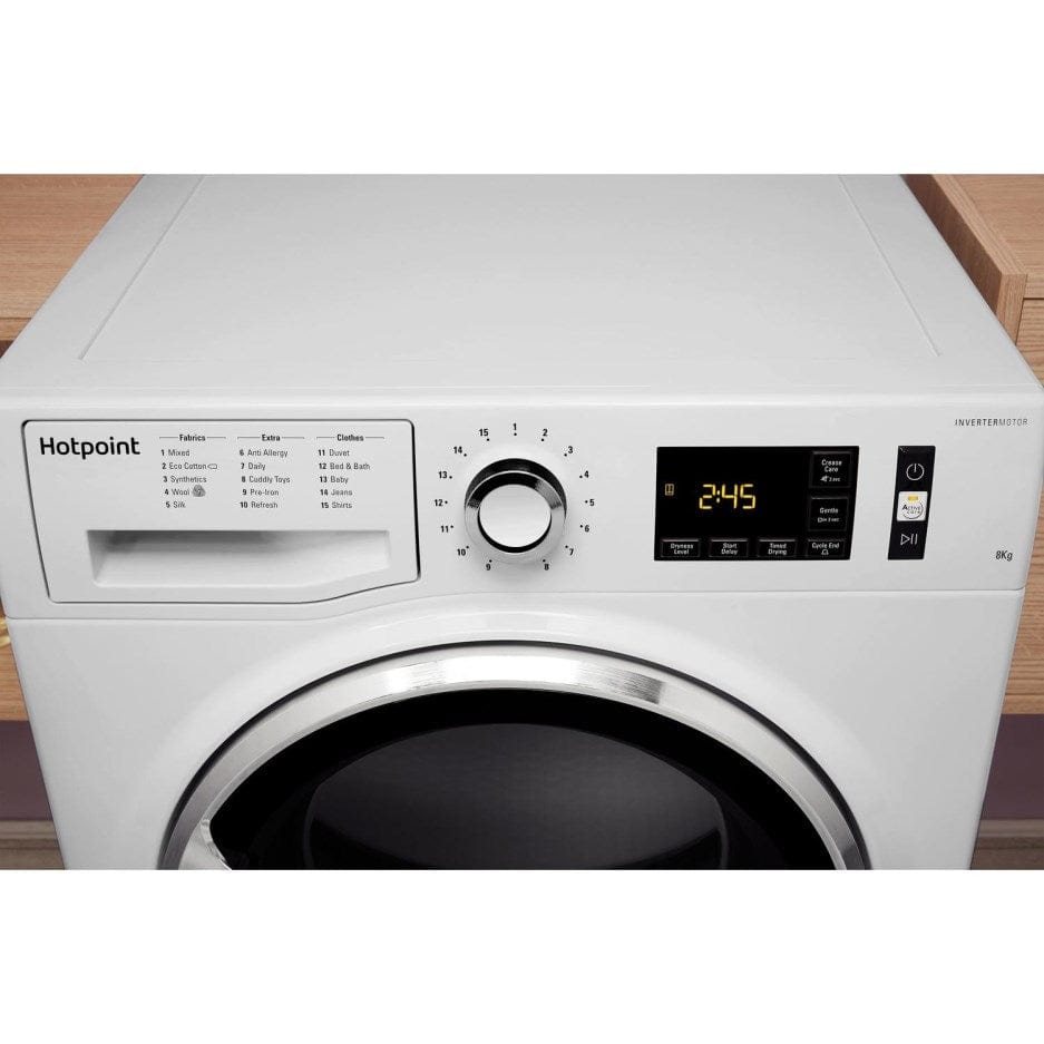 Hotpoint ActiveCare NTM1182XBUK 8Kg Heat Pump Tumble Dryer - White