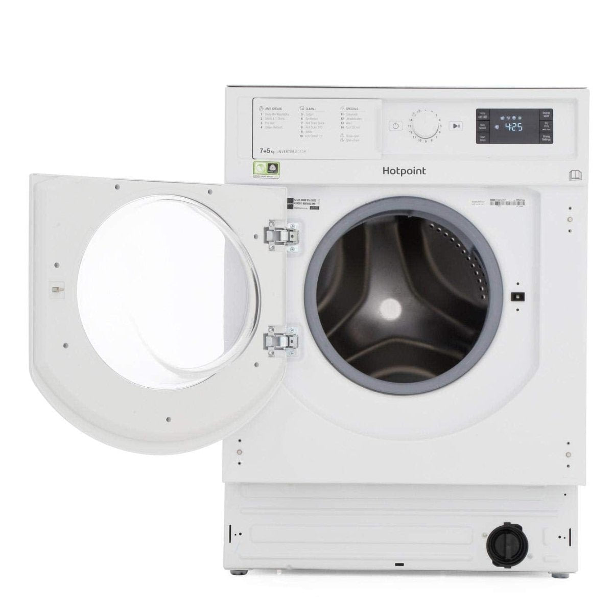 Hotpoint BIWDHG75148 Integrated 7Kg - 5Kg Washer Dryer with 1400 rpm - B Rated