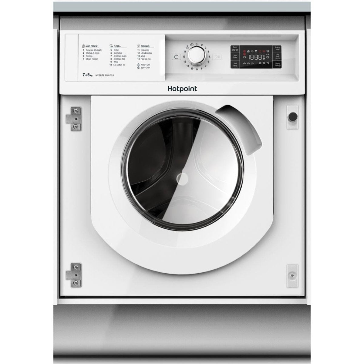 Hotpoint BIWDHG75148 Integrated 7Kg - 5Kg Washer Dryer with 1400 rpm - B Rated