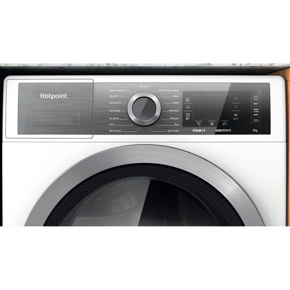 Hotpoint GentlePower H6W845WBUK 1400 Spin 8Kg Washing Machine, White
