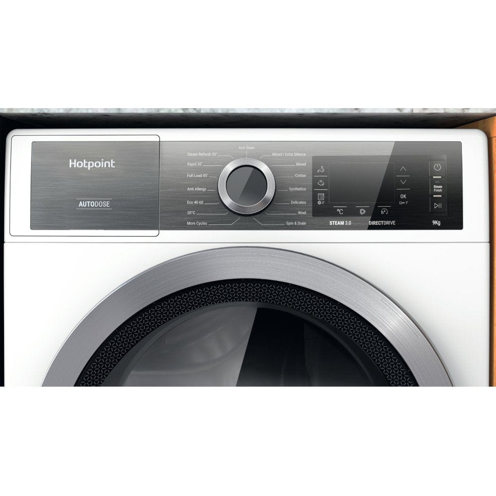 Hotpoint H7W945WBUK 9Kg Freestanding Washing Machine with 1400 rpm, 59.9cm Wide - White