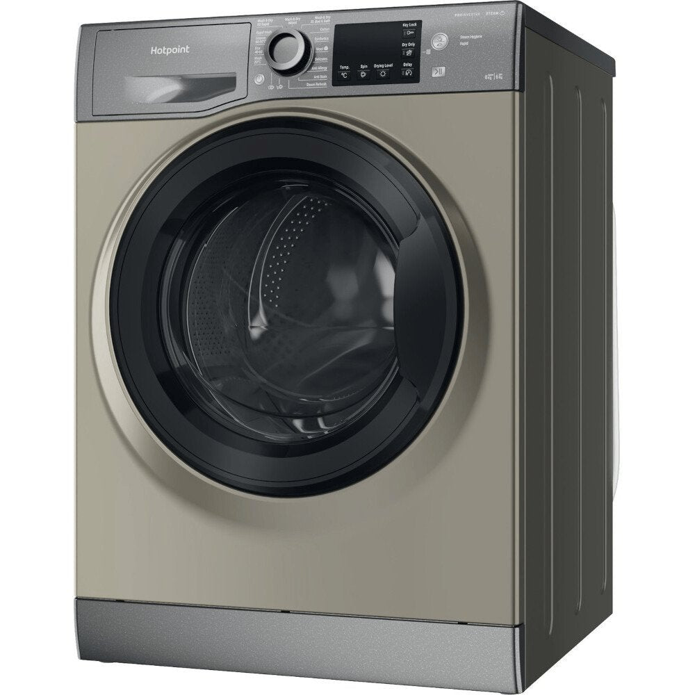 Hotpoint NDB8635GK 1400 Spin 8kg/6kg Washer Dryer, Graphite