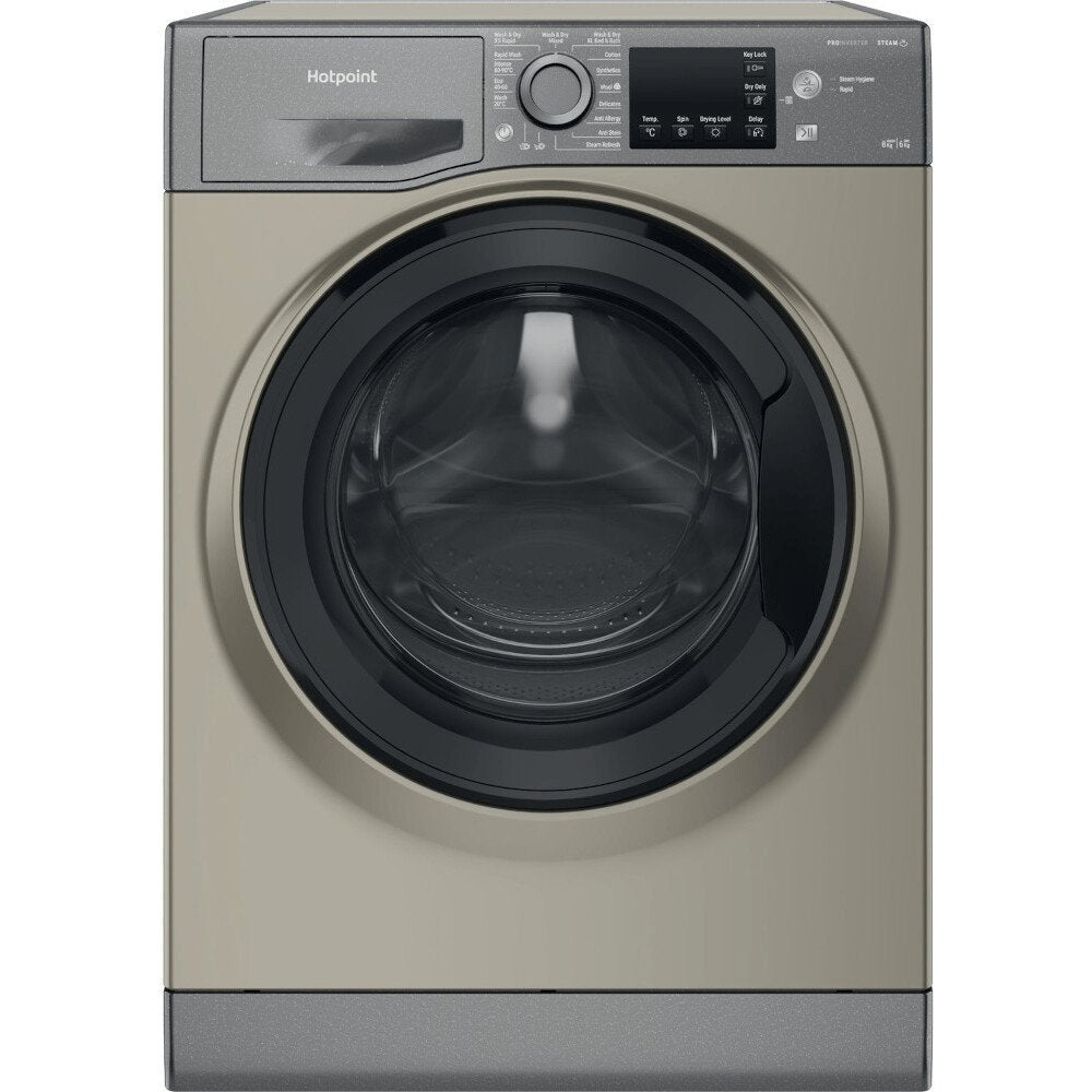 Hotpoint NDB8635GK 1400 Spin 8kg/6kg Washer Dryer, Graphite