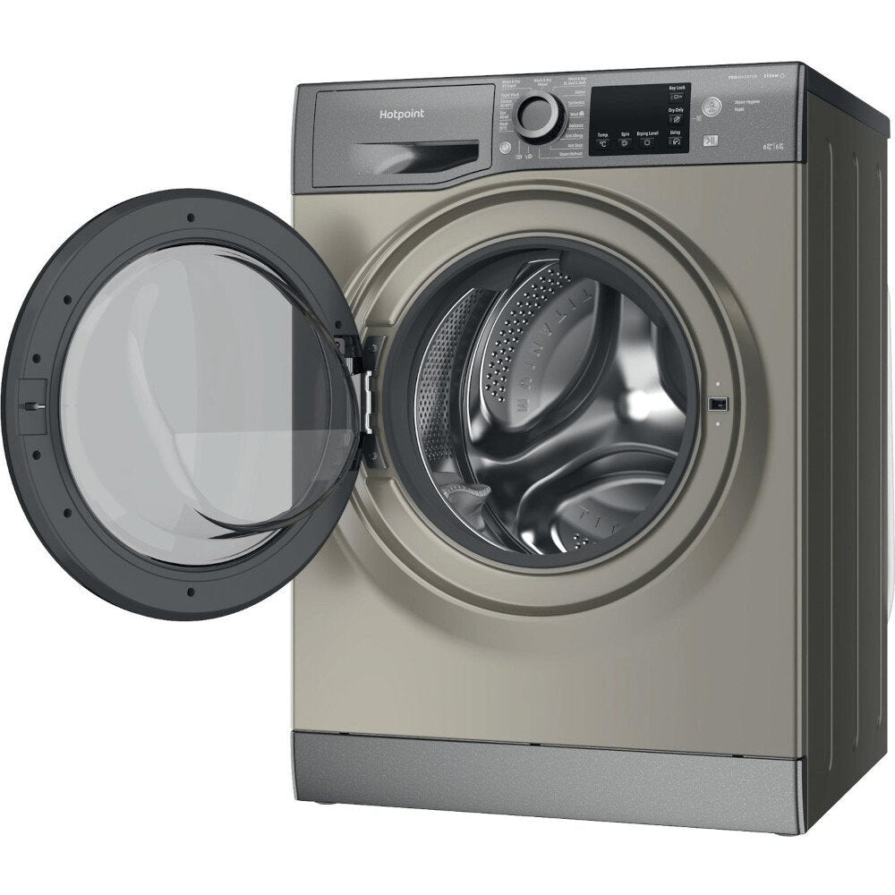 Hotpoint NDB8635GK 1400 Spin 8kg/6kg Washer Dryer, Graphite