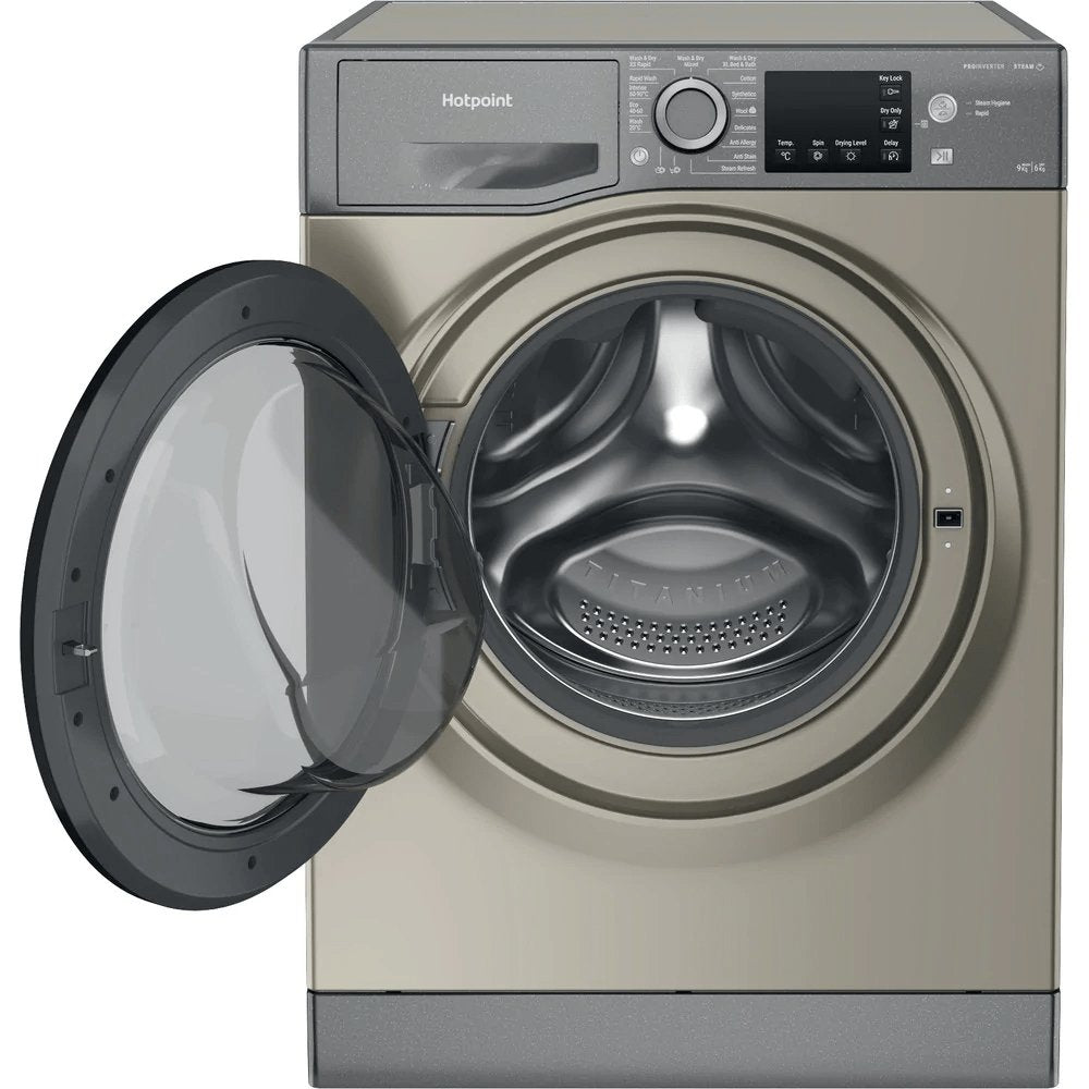 Hotpoint NDB9635GKUK 9+6Kg Washer Dryer, with 1400 rpm, 59.5cm Wide - Graphite