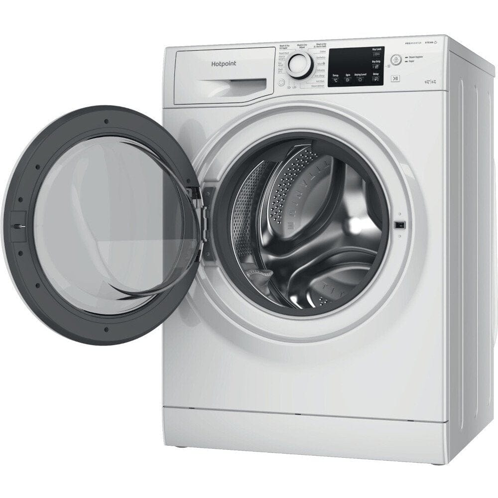 Hotpoint NDBE9635WUK 9Kg+6Kg 1400 Spin Washer Dryer, White