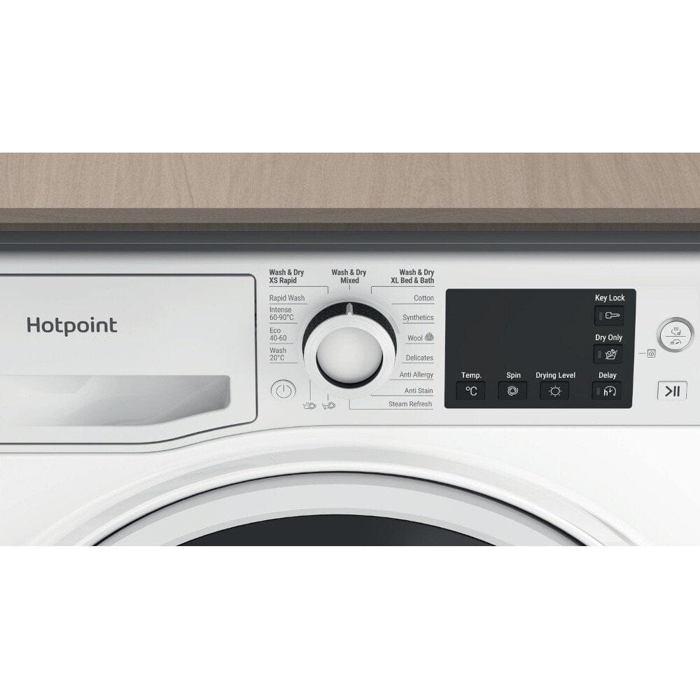 Hotpoint NDBE9635WUK 9Kg+6Kg 1400 Spin Washer Dryer, White