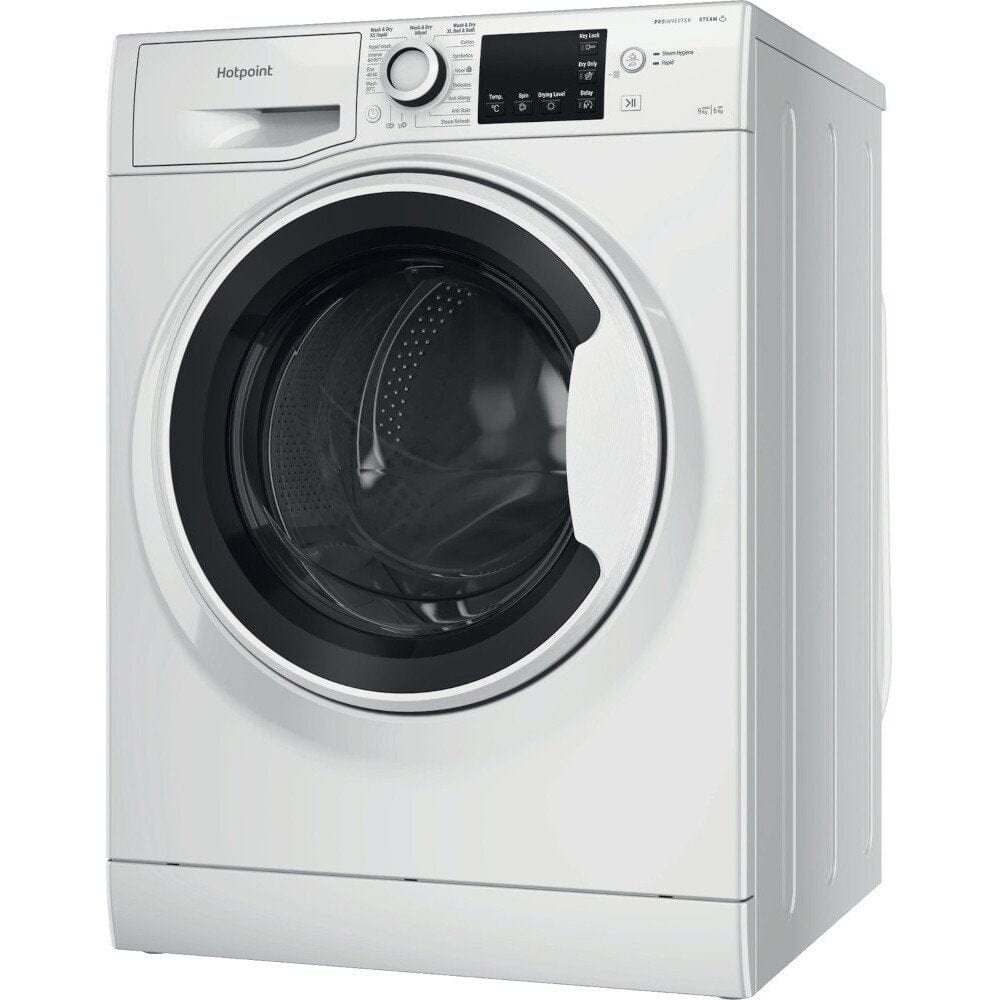 Hotpoint NDBE9635WUK 9Kg+6Kg 1400 Spin Washer Dryer, White