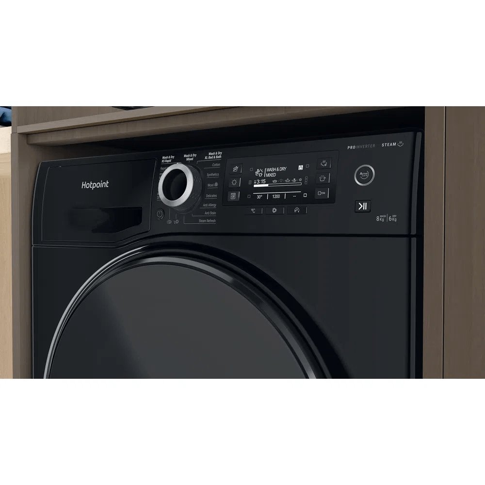 Hotpoint NDD8636BDAUK 8+6Kg Washer Dryer with 1400 rpm, 59.5cm Wide - Black