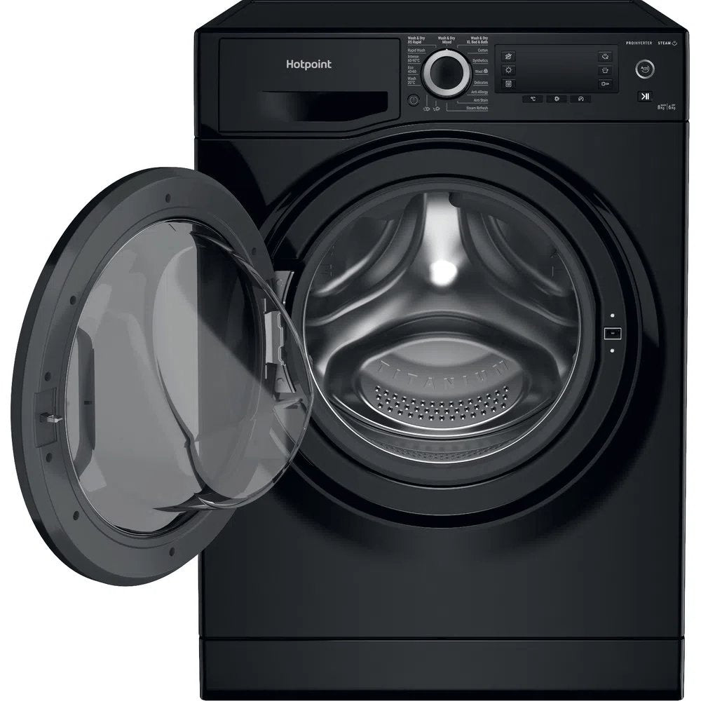 Hotpoint NDD8636BDAUK 8+6Kg Washer Dryer with 1400 rpm, 59.5cm Wide - Black
