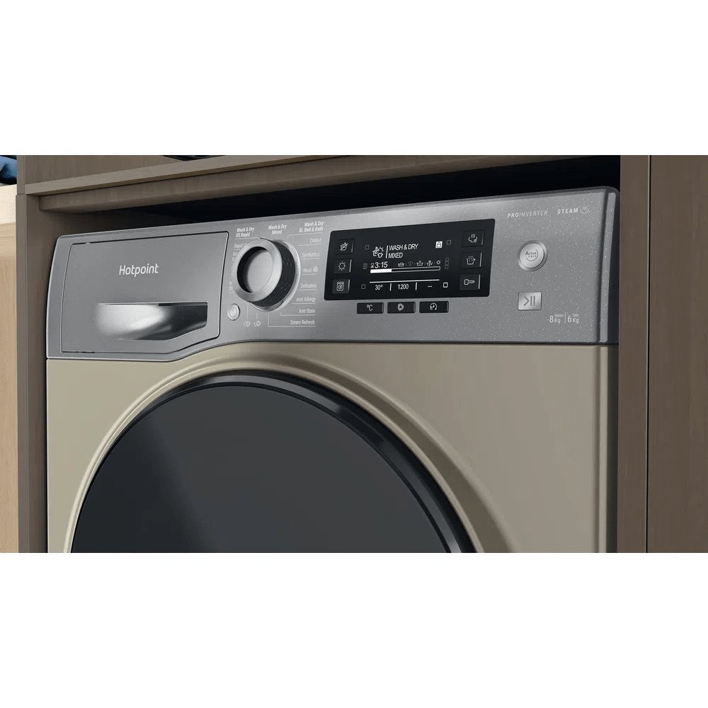 Hotpoint NDD8636GDAUK 8+6Kg Washer Dryer with 1400 rpm, ActiveCare, 59.5cm Wide - Graphite