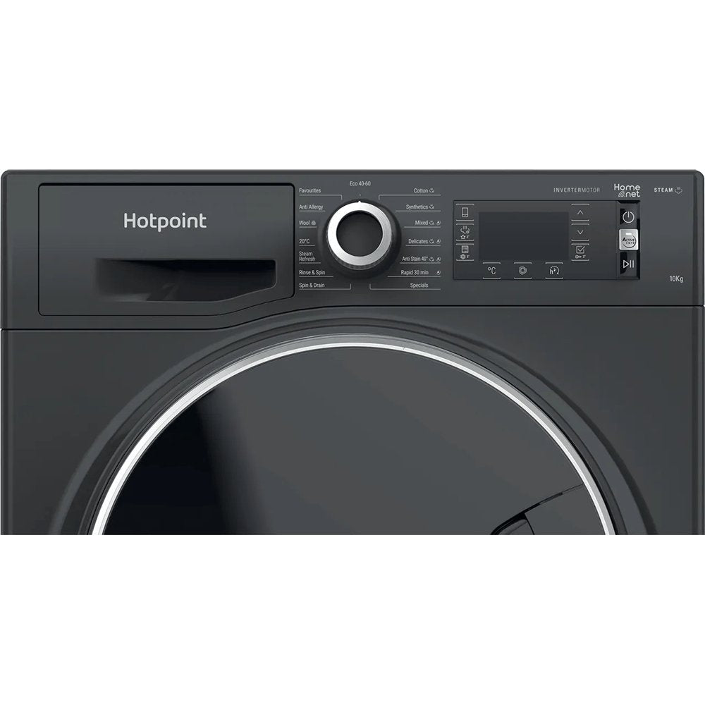 Hotpoint NLLCD1065DGDAWUKN 10kg Washing Machine, 1600 rpm, 59.5cm Wide - Black