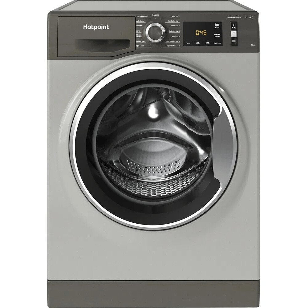 Hotpoint NM11946GCAUKN 9kg Washing Machine, 1400rpm, 59.5cm Wide - Graphite