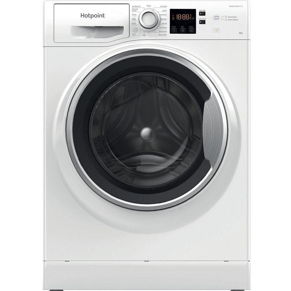 Hotpoint NSWE845CWSUKN 8kg 1400 rpm Freestanding Washing Machine,59.5cm Wide- White