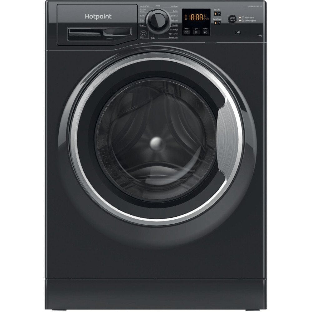 Hotpoint NSWF945CBSUKN 9kg Washing Machine with 1400 rpm, 59.5cm Wide - Black