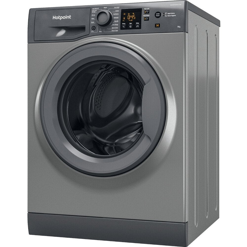 Hotpoint NSWF945CGGUKN Freestanding 9kg 1400rpm Washing Machine in Graphite