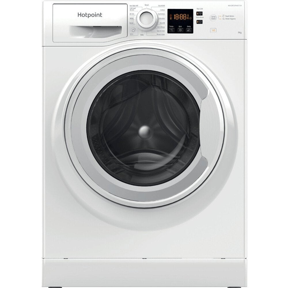 Hotpoint NSWF945CWUKN 9Kg Washing Machine, 1400 rpm, 59.5cm Wide - White