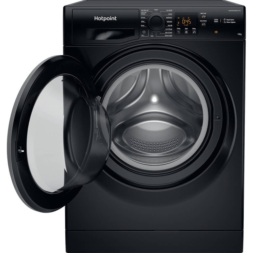 Hotpoint NSWM1044CBSUKN 10Kg Washing Machine with 1400 rpm - Black