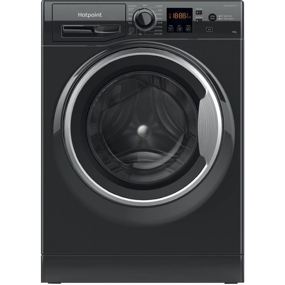 Hotpoint NSWM1044CBSUKN 10Kg Washing Machine with 1400 rpm - Black