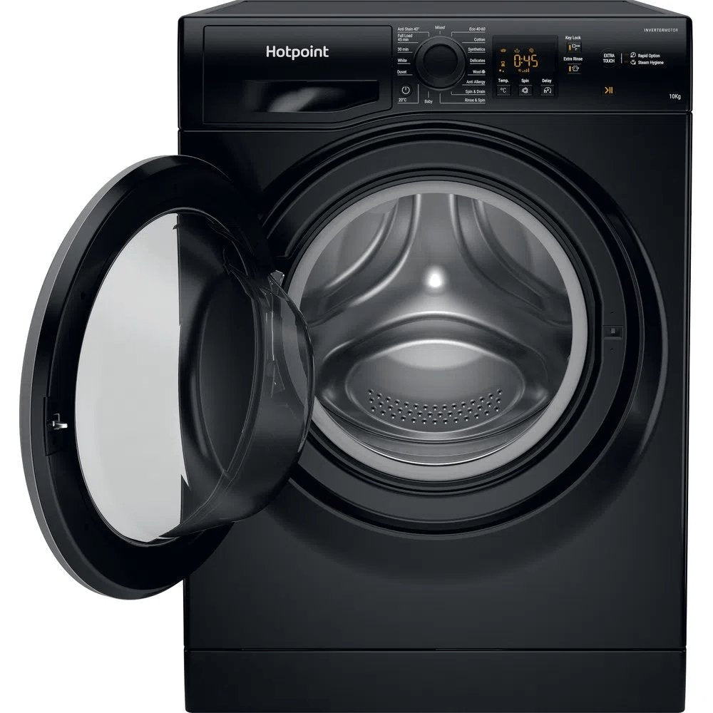 Hotpoint NSWM1045CBSUKN 10Kg Freestanding Washing Machine, 59.5cm Wide - Black