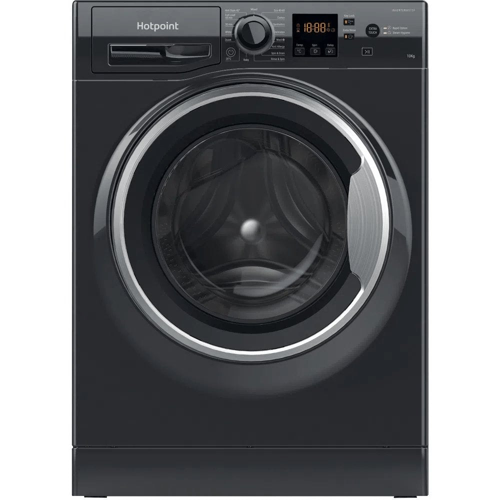 Hotpoint NSWM1045CBSUKN 10Kg Freestanding Washing Machine, 59.5cm Wide - Black