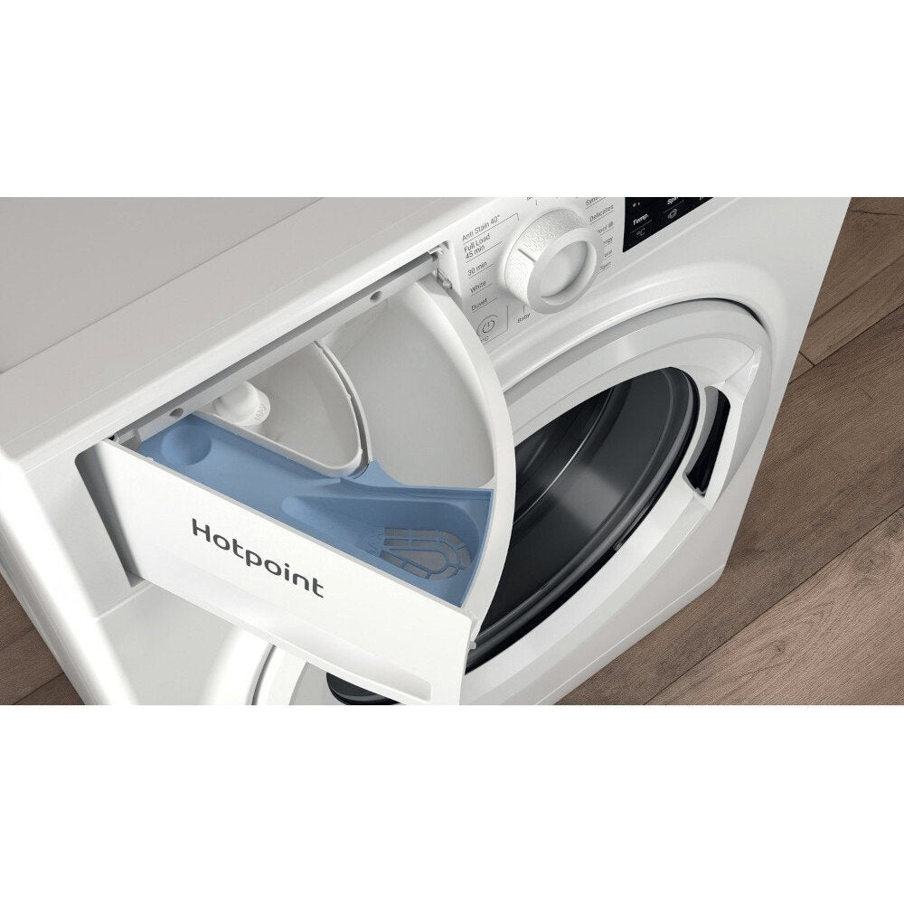 Hotpoint NSWM1045CWUKN 10Kg Washing Machine, 1400 rpm, 59.5cm Wide - White