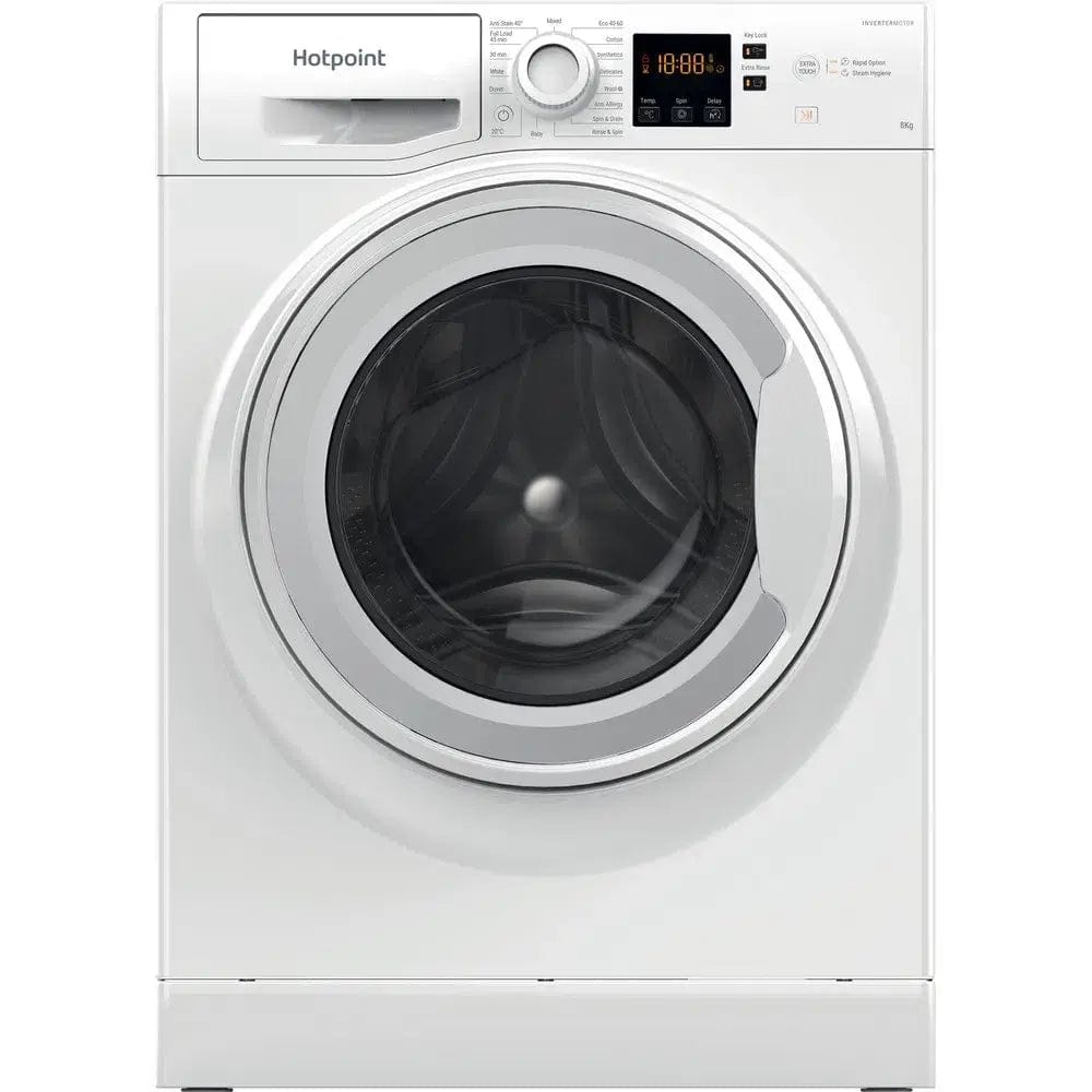 Hotpoint NSWM864CWUKN 8Kg Freestanding Washing Machine, 1600 rpm, 59.5cm Wide - White