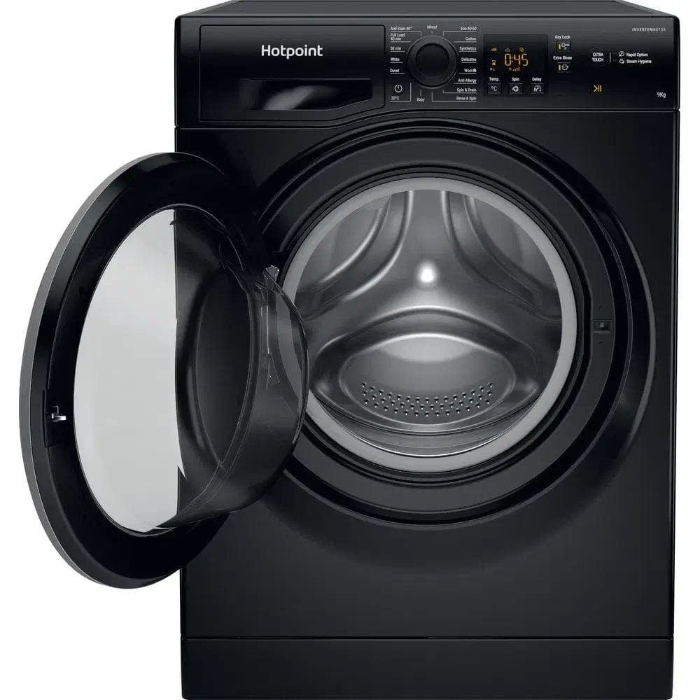 Hotpoint NSWM965CBSUKN 9Kg Freestanding Washing Machine with 1600 Rpm, 59.5cm Wide - Black