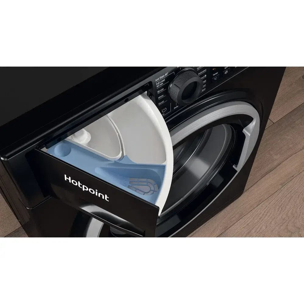 Hotpoint NSWM965CBSUKN 9Kg Freestanding Washing Machine with 1600 Rpm, 59.5cm Wide - Black