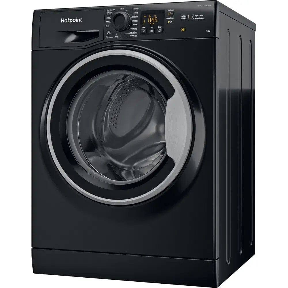 Hotpoint NSWM965CBSUKN 9Kg Freestanding Washing Machine with 1600 Rpm, 59.5cm Wide - Black