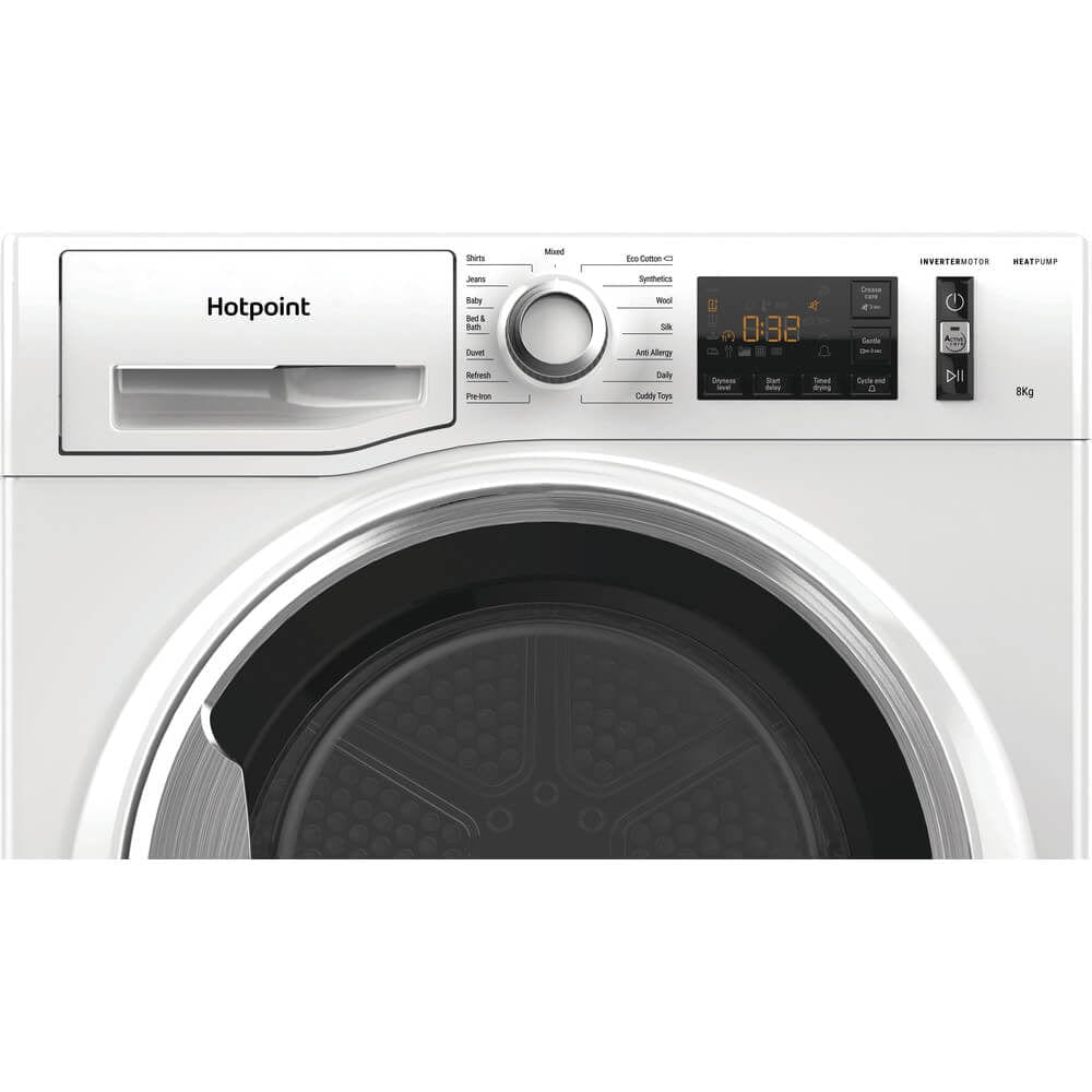 Hotpoint NTM118X3XB 8kg Load Heat Pump Tumble Dryer Class A++ White