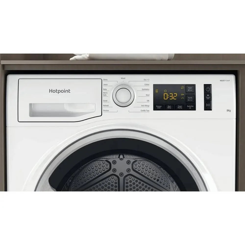 Hotpoint NTSM1182SKUK 8kg Heat Pump Condenser Dryer in White