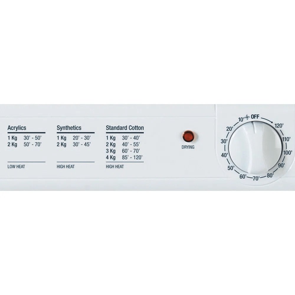 Hotpoint NV4D01P 4kg Freestanding Front Vented Tumble Dryer, 58 Litre, 49cm Wide - White