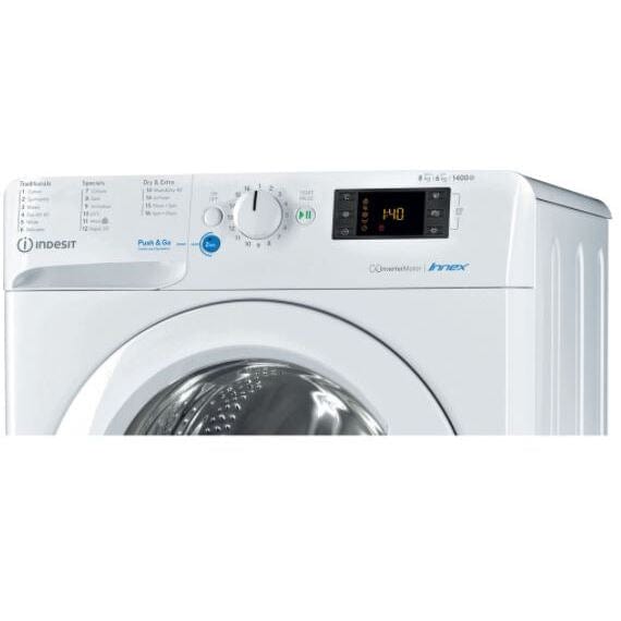 Indesit BDE861483XWUKN 8kg Wash 6kg Dry 1400rpm Freestanding Washer Dryer - White