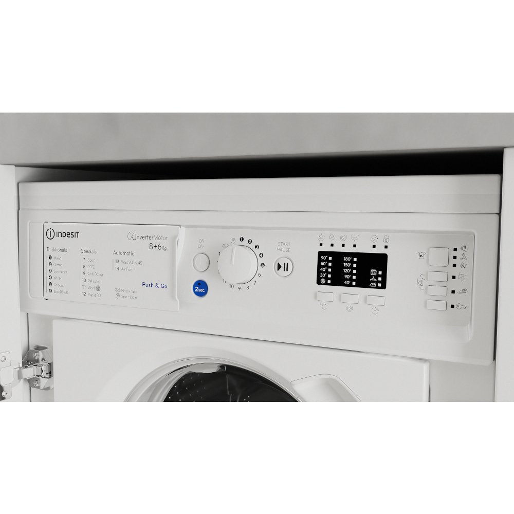 Indesit BIWDIL861485UK 8kg/6kg 1400rpm Integrated Washer Dryer - White