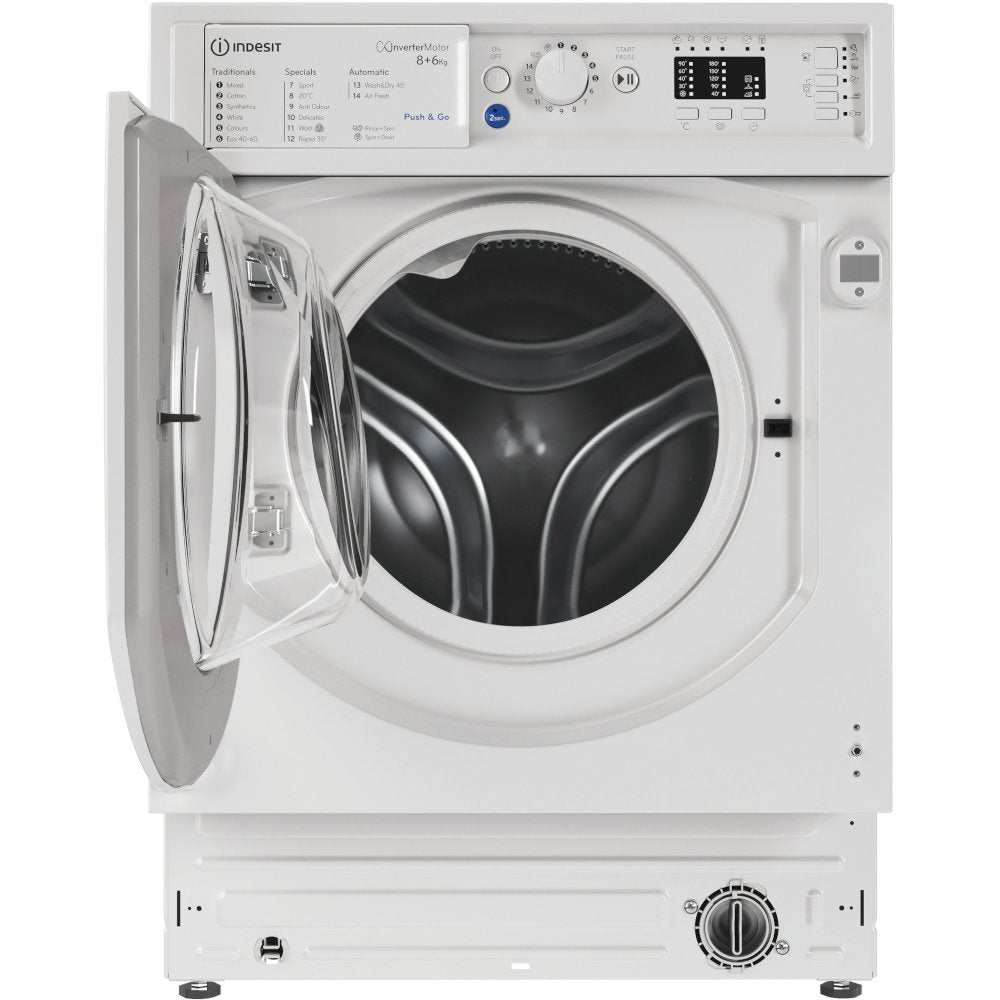 Indesit BIWDIL861485UK 8kg/6kg 1400rpm Integrated Washer Dryer - White