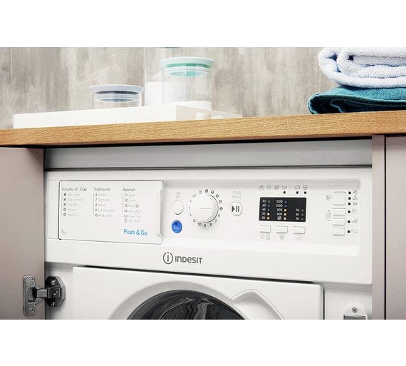Indesit BIWMIL71252UKN 1200 Spin Integrated 7Kg Washing Machine