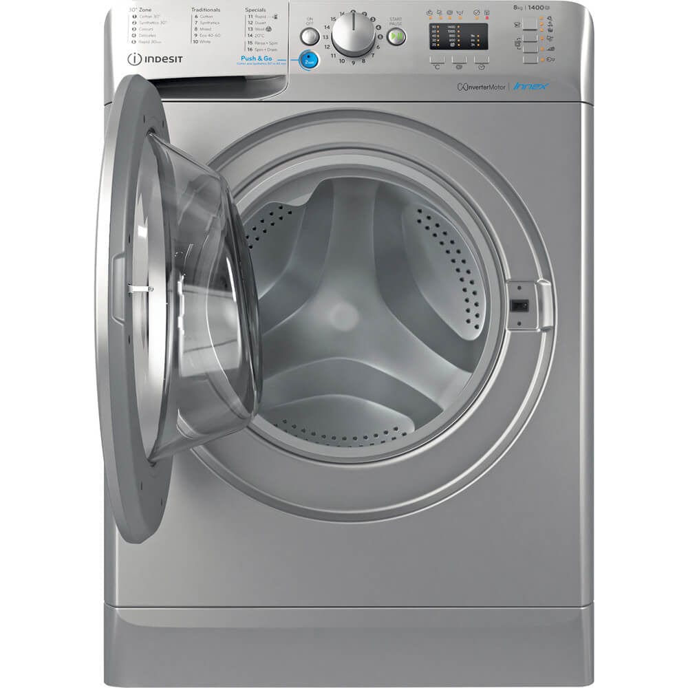 Indesit BWA81485XSUK Washing Machine 1400rpm 8Kg Silver