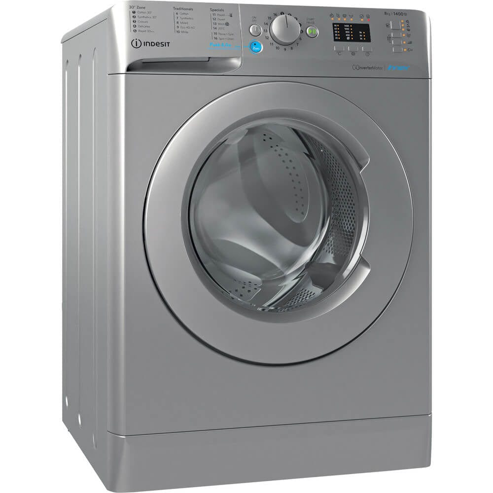 Indesit BWA81485XSUK Washing Machine 1400rpm 8Kg Silver