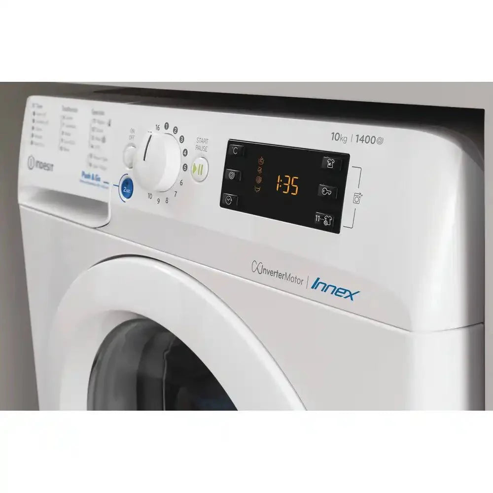 Indesit BWE101486XWUKN Freestanding Washing Machine 10Kg 1400 rpm, 59.5cm Wide - White