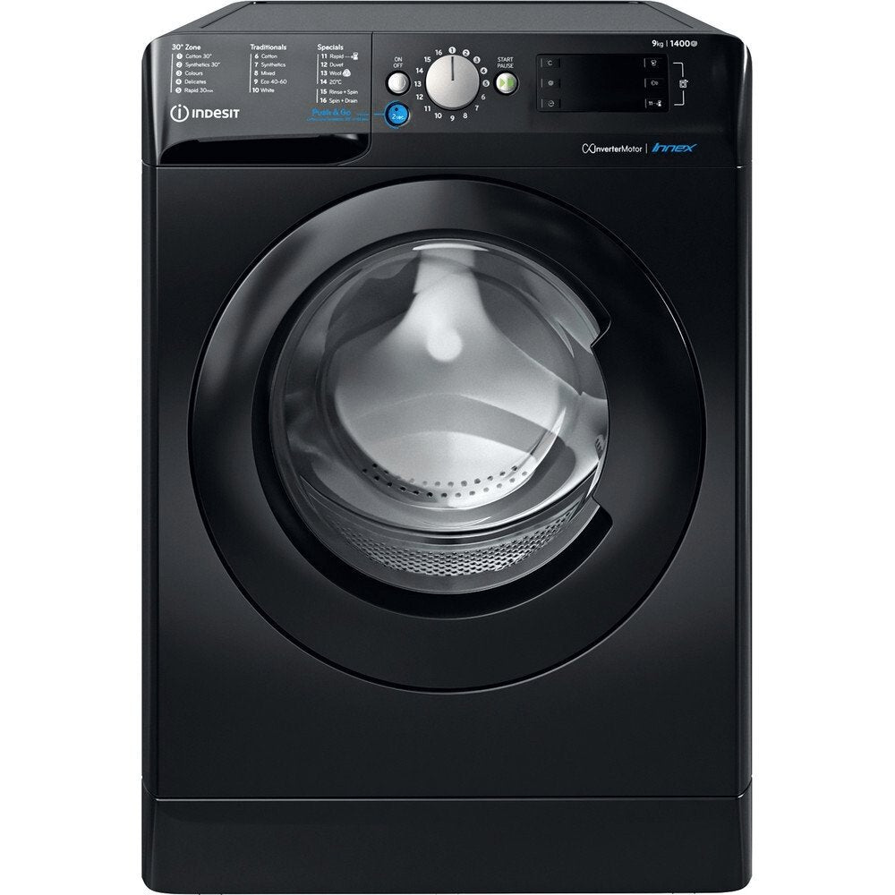 Indesit BWE91496XKUKN 9kg Washing Machine 1400 rpm, 59.5cm Wide - Black