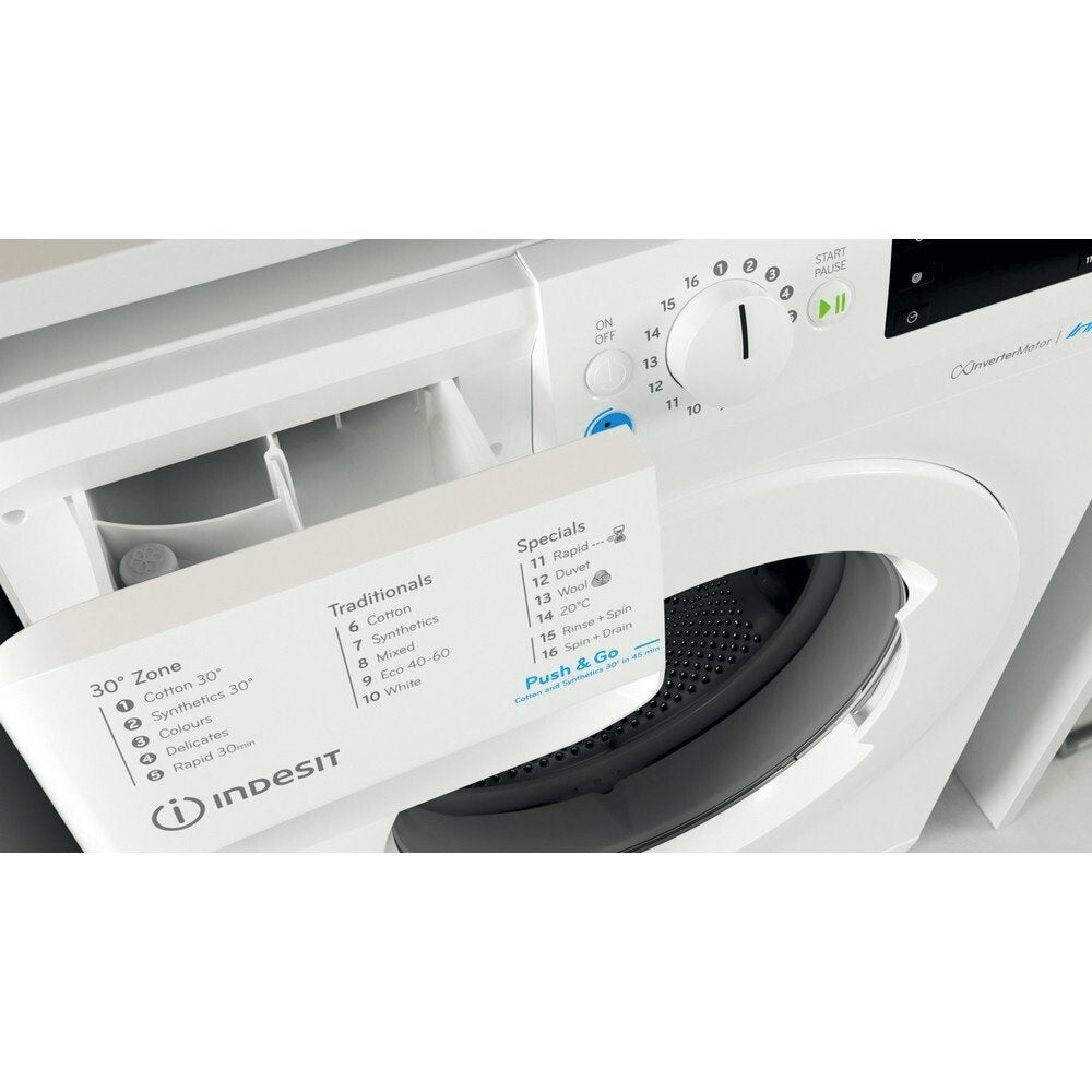 Indesit BWE91496XWUKN 9kg Washing Machine, 1400 rpm, 59.5cm Wide - White