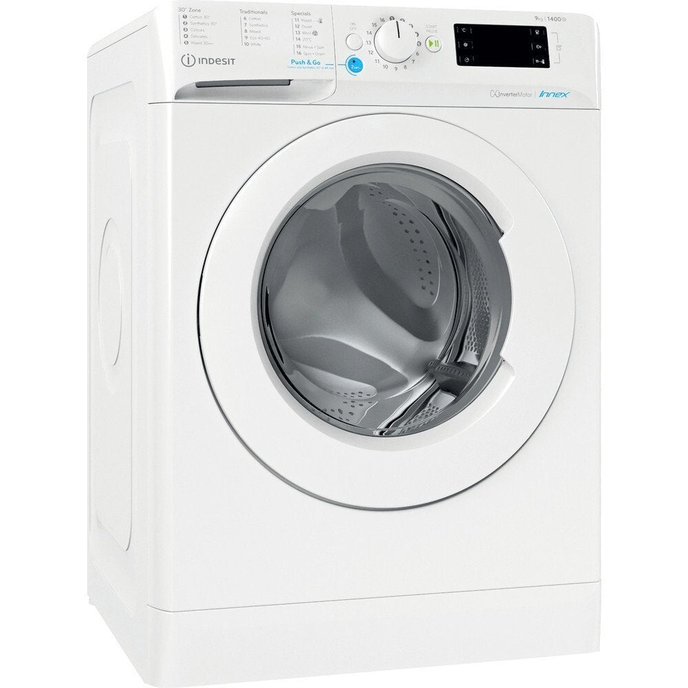 Indesit BWE91496XWUKN 9kg Washing Machine, 1400 rpm, 59.5cm Wide - White