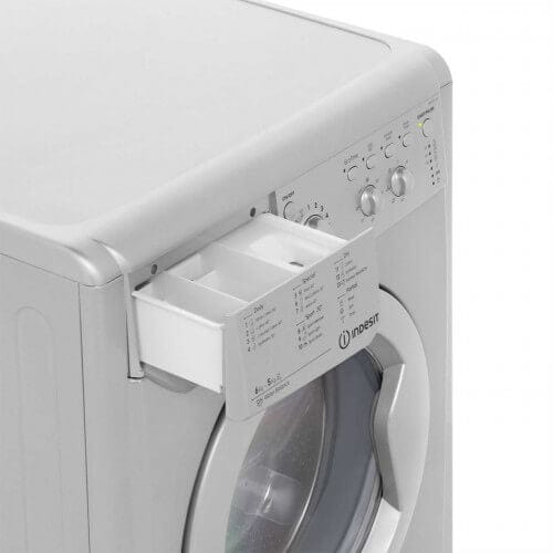 Indesit IWDC65125SUKN 6Kg / 5Kg Washer Dryer with 1200 rpm - Silver
