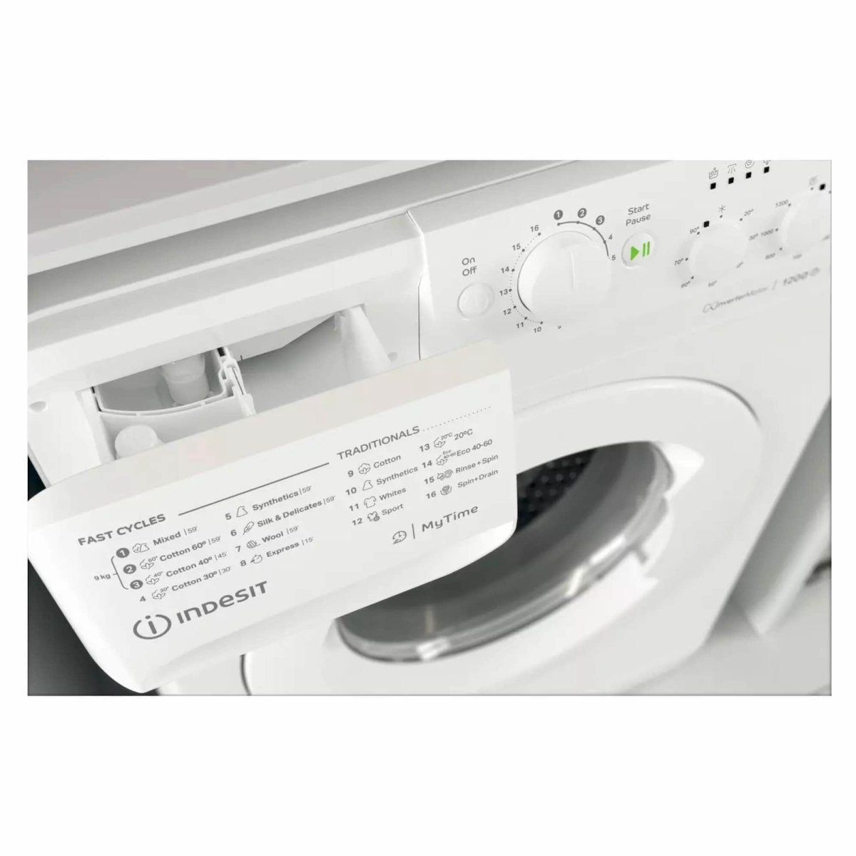 Indesit MTWC91284WUK 9kg 1200rpm Spin Freestanding Washing Machine White