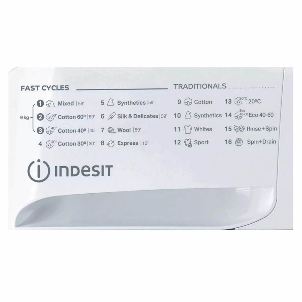 Indesit MTWC91284WUK 9kg 1200rpm Spin Freestanding Washing Machine White