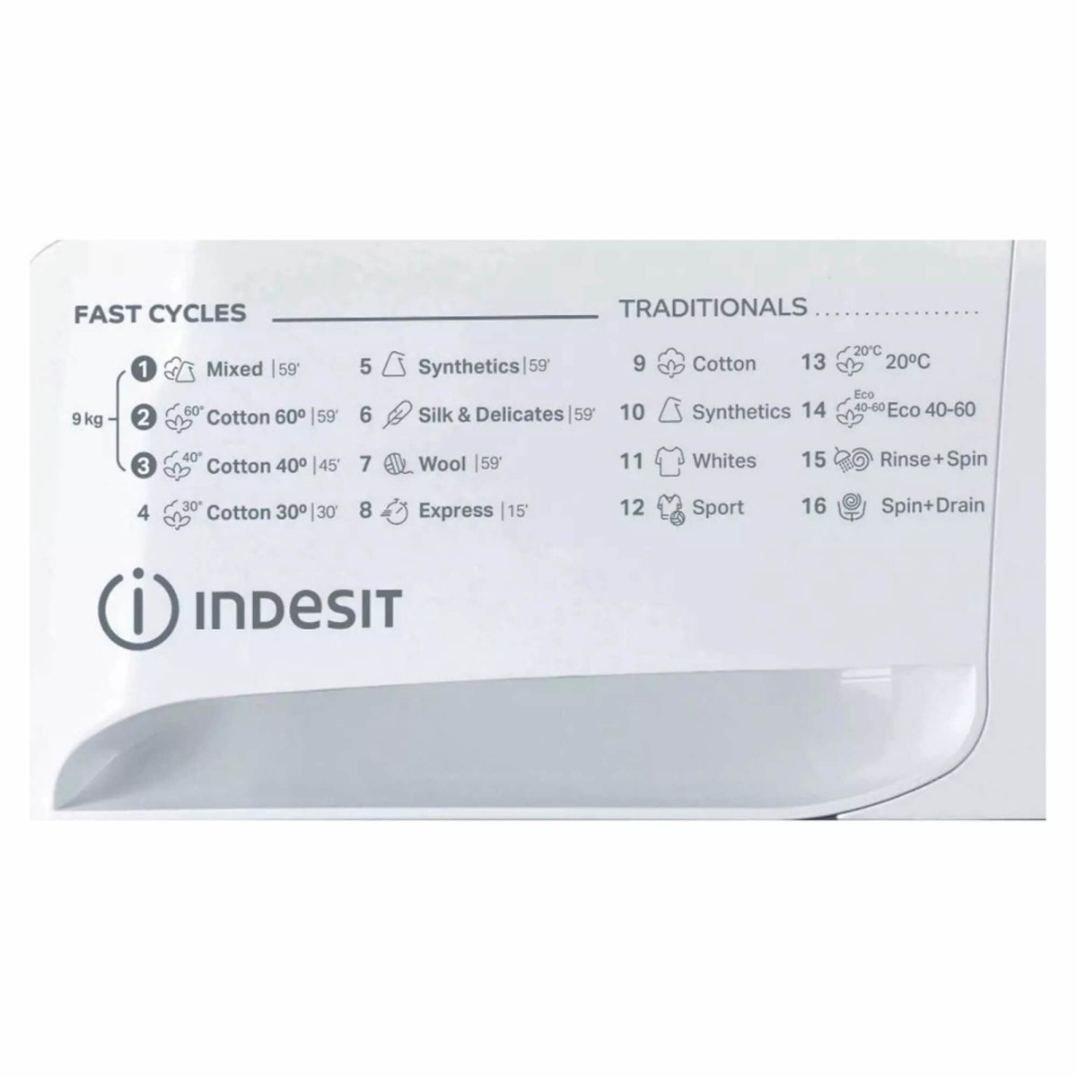 Indesit MTWC91284WUK 9kg 1200rpm Spin Freestanding Washing Machine White