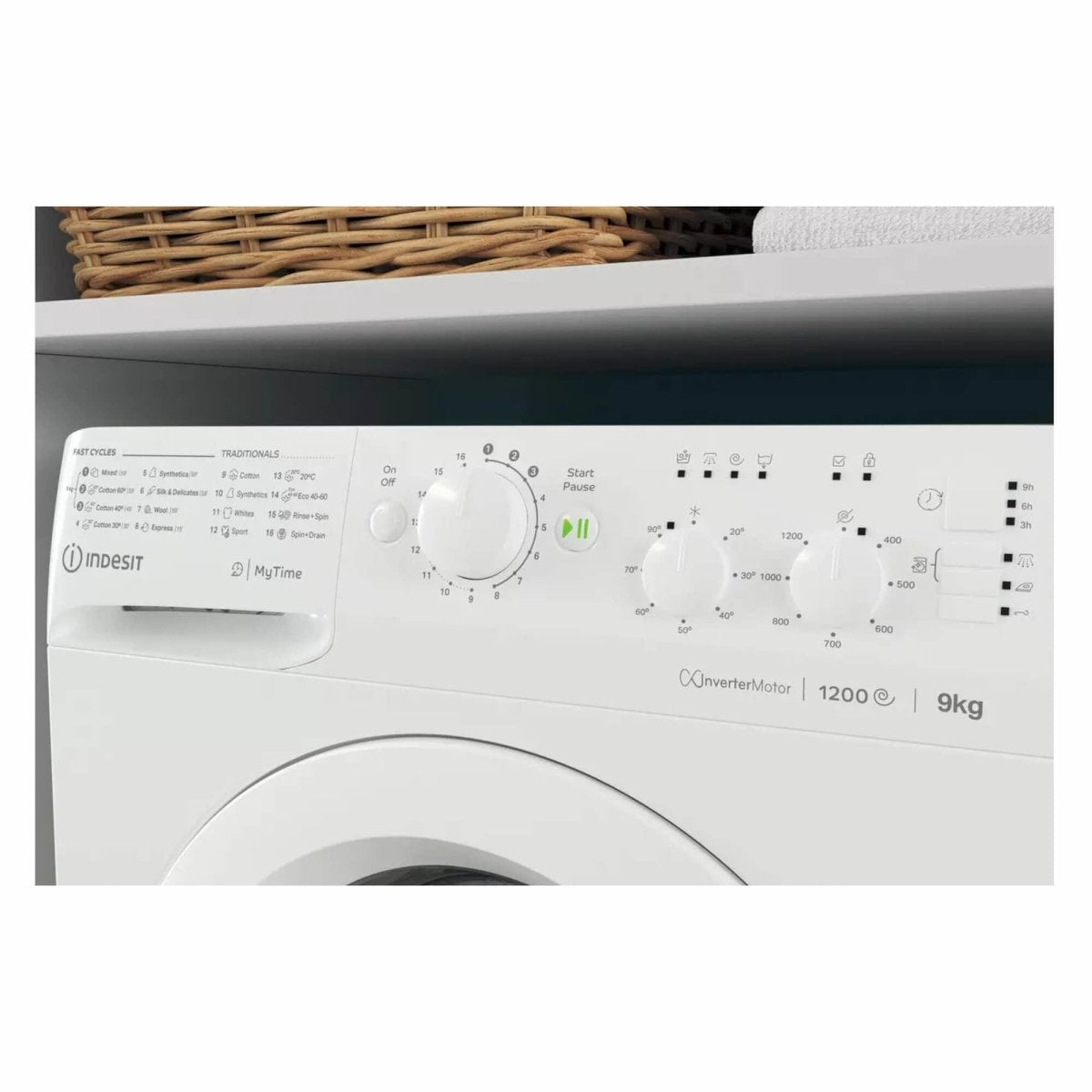 Indesit MTWC91284WUK 9kg 1200rpm Spin Freestanding Washing Machine White